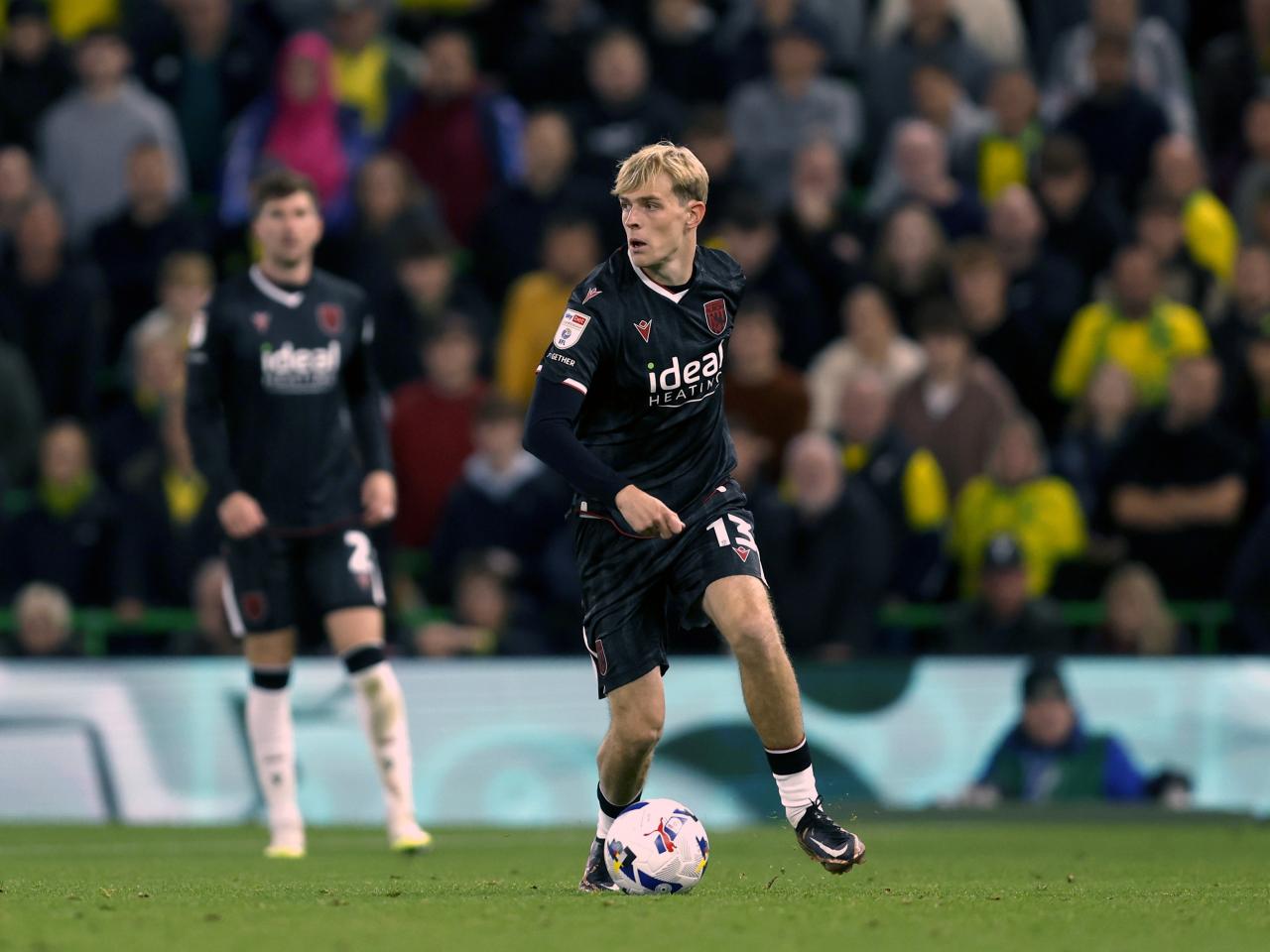 Toby Collyer on the ball against Norwich 