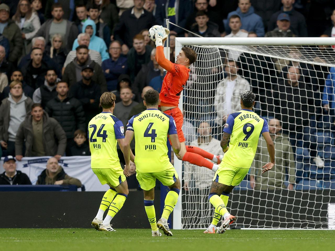 Josh Griffiths in action against PNE
