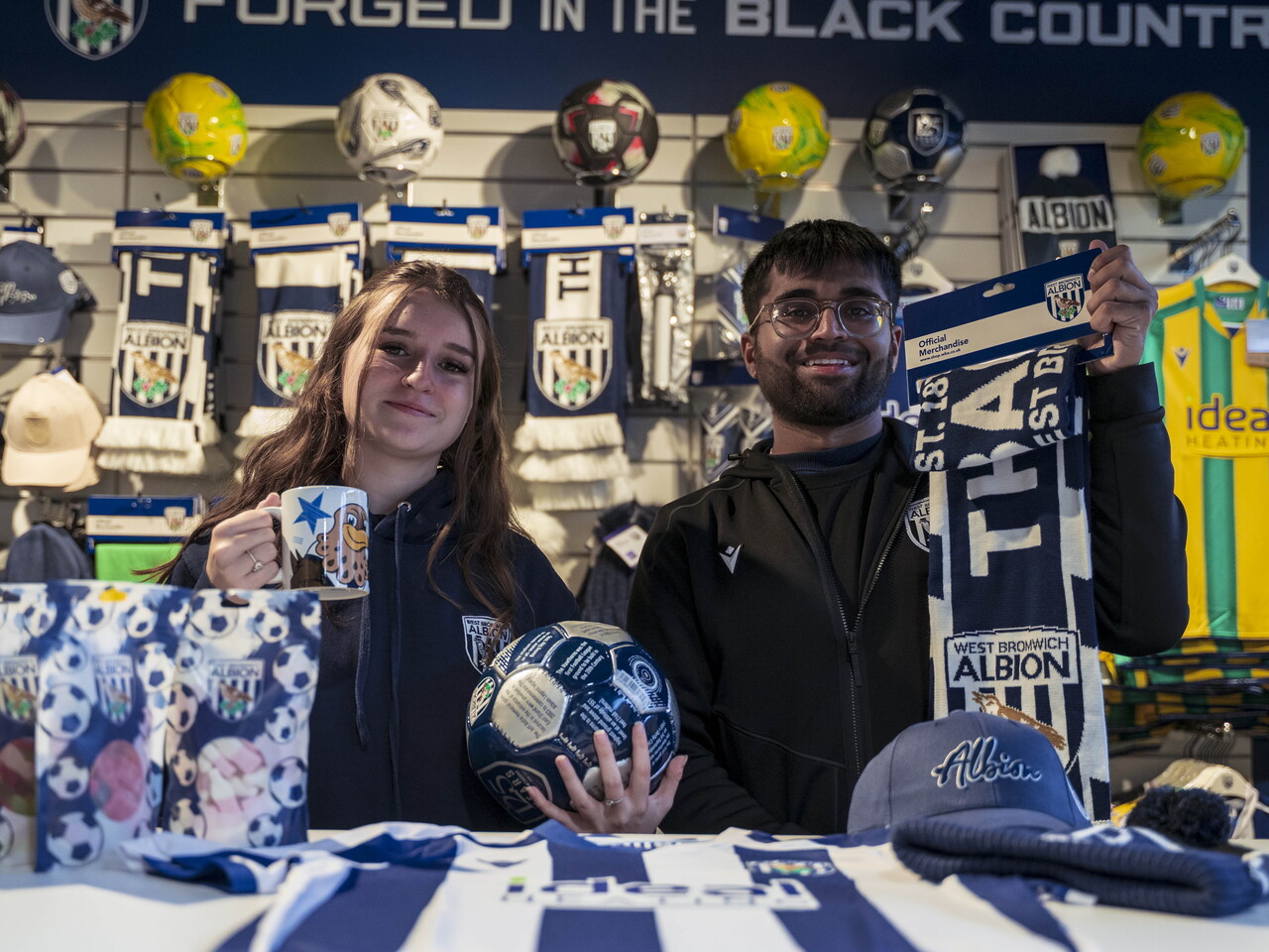 A general photo of the Albion Alcove club shop in West Bromwich