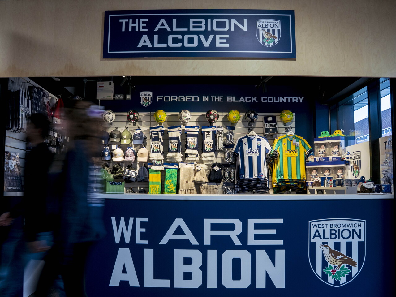 A general photo of the Albion Alcove club shop in West Bromwich