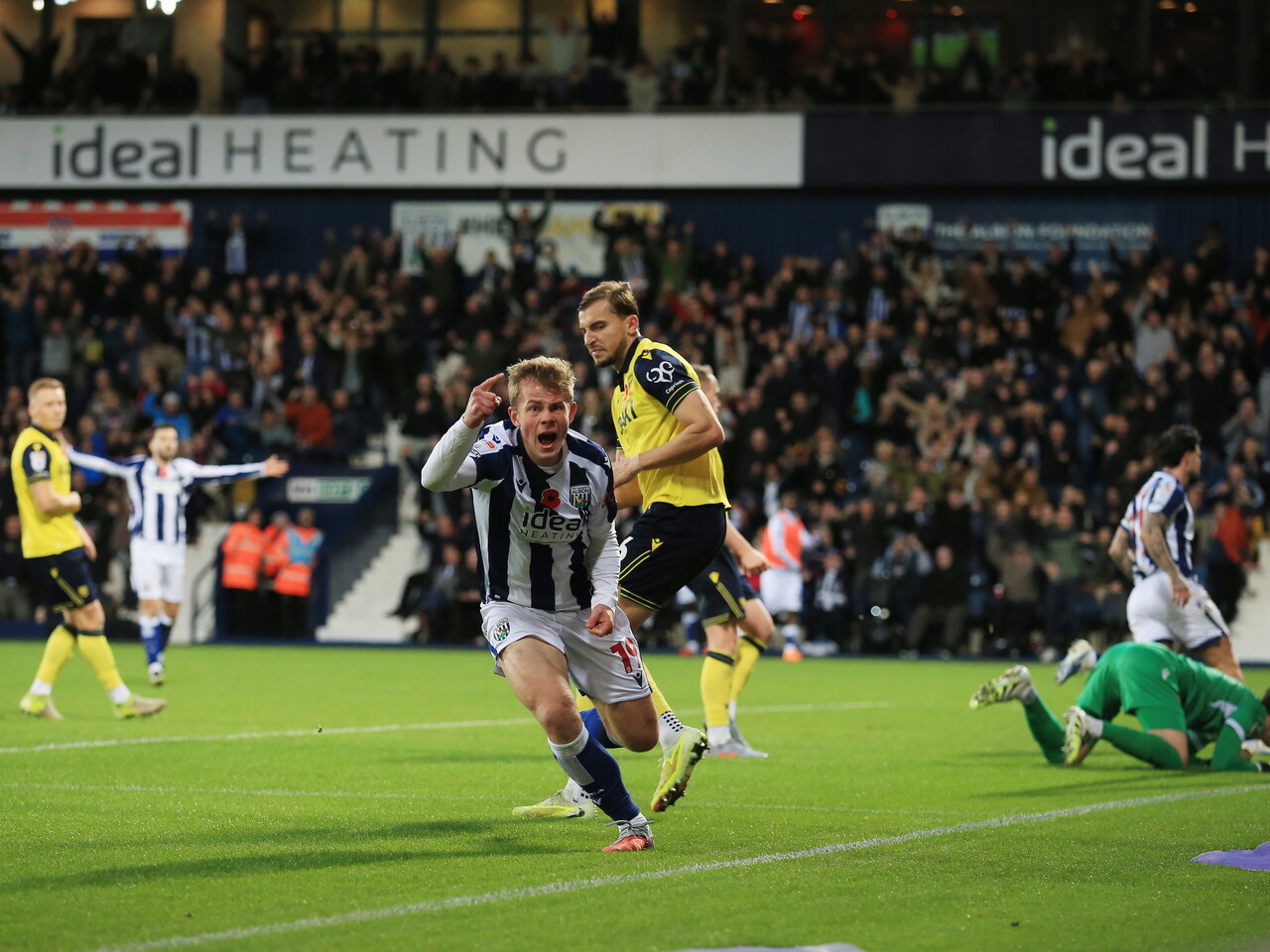 Aune Heggebø celebrates scoring against Oxford