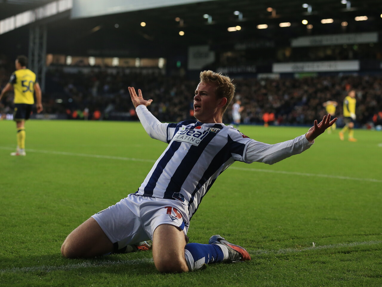 Aune Heggebø celebrates scoring against Oxford