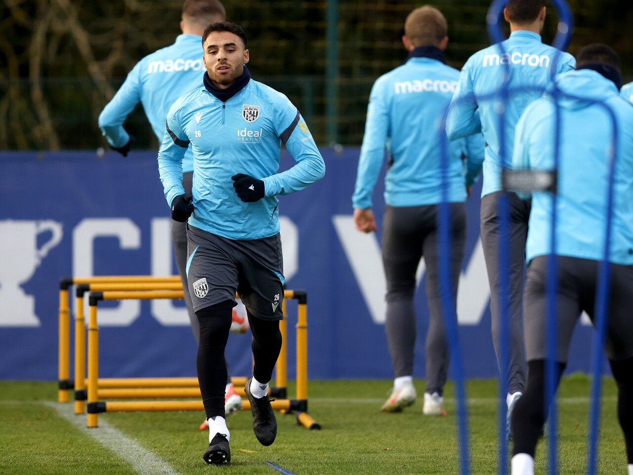 Tammer Bany warming up before a training session