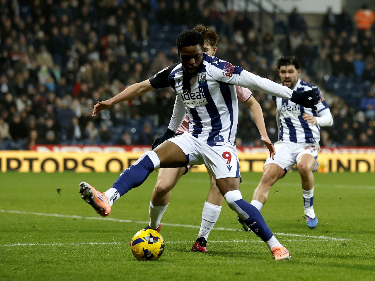 Josh Maja on the ball against QPR 