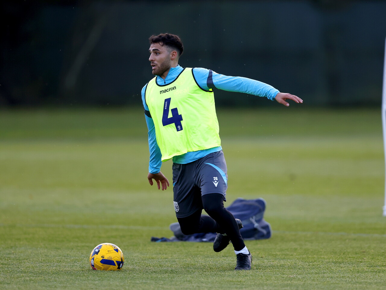 Tammer Bany on the ball during a training session
