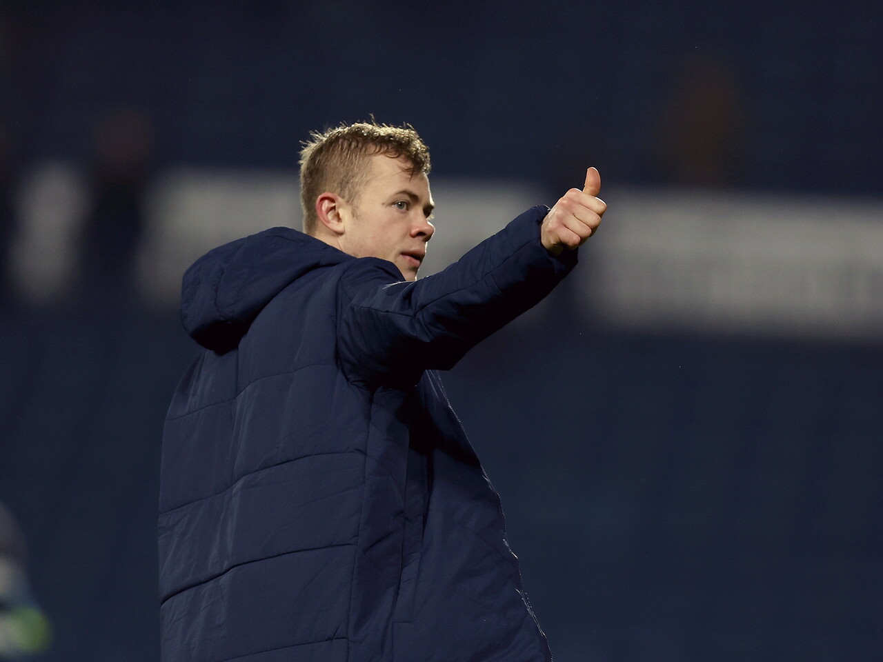 Aune Heggebø applauds WBA fans after the win over QPR 