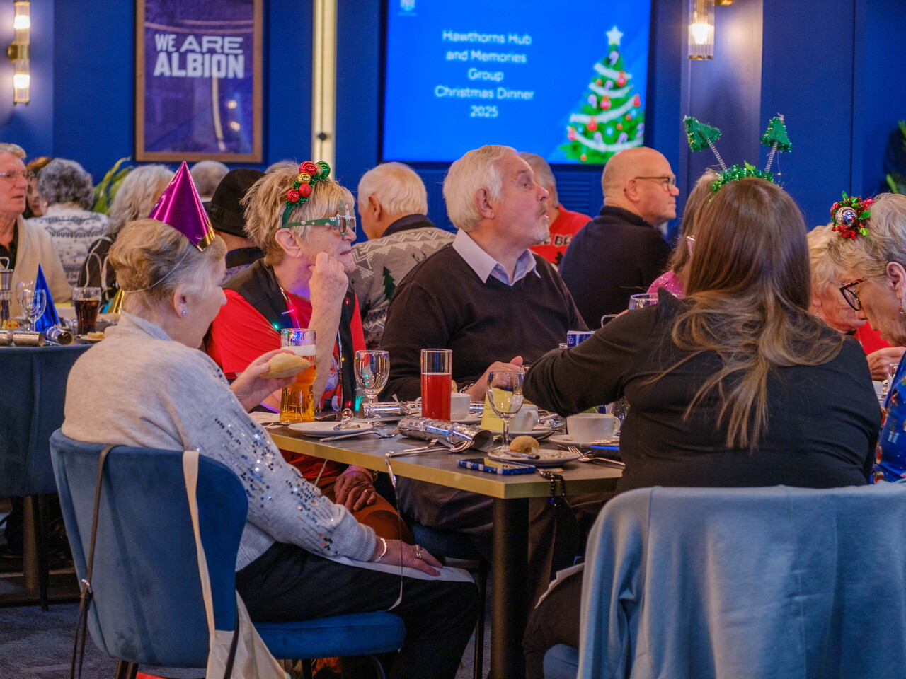 Guest seated enjoying starters.