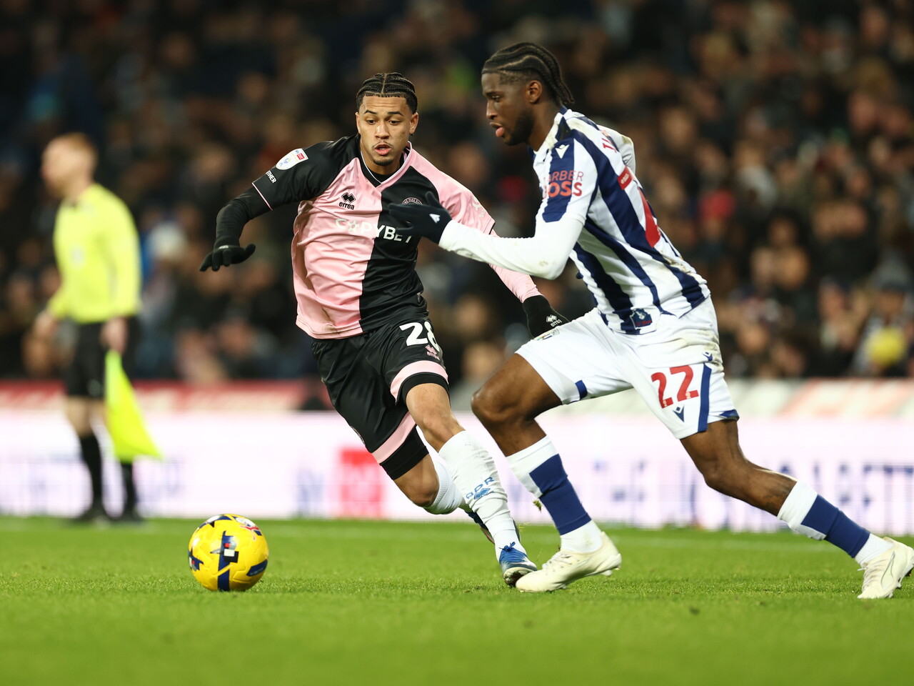 Samuel Iling-Junior on the ball against QPR 
