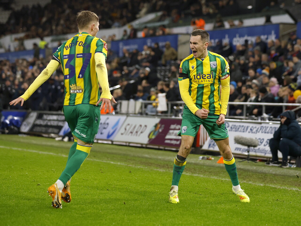 Jed Wallace celebrates against Swansea.
