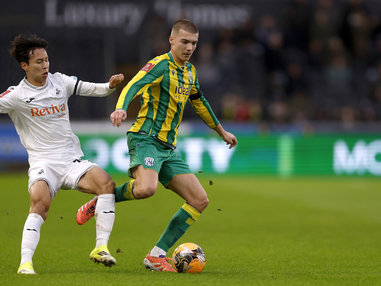 Alfie Gilchrist against Swansea.