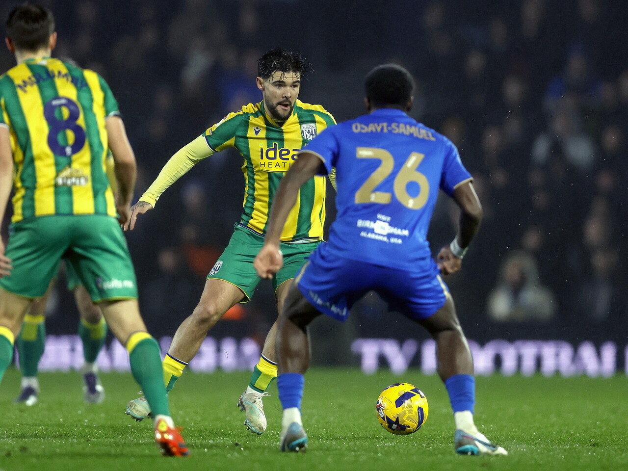 Alex Mowatt on the ball at Birmingham City 