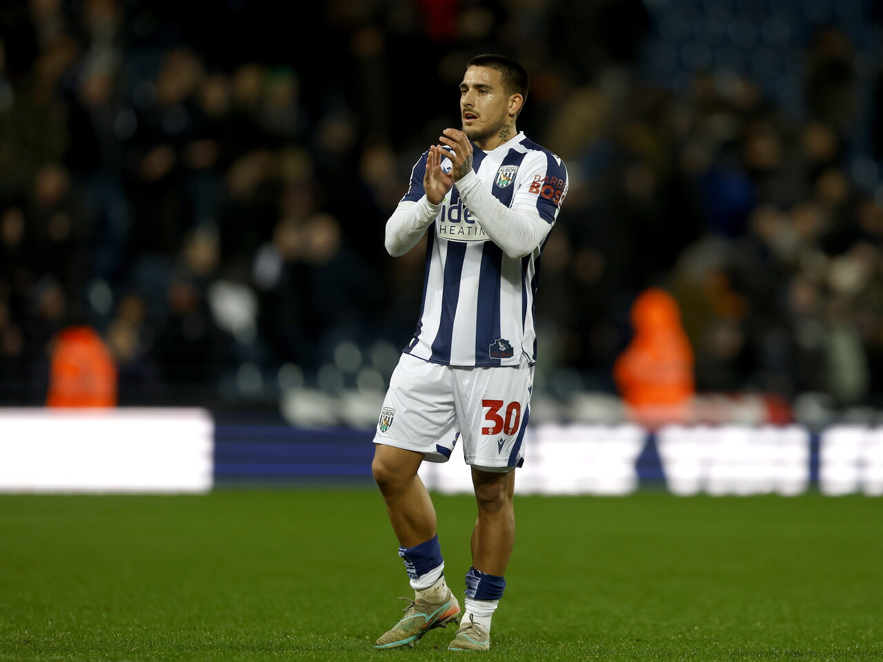 Danny Imray applauding WBA fans