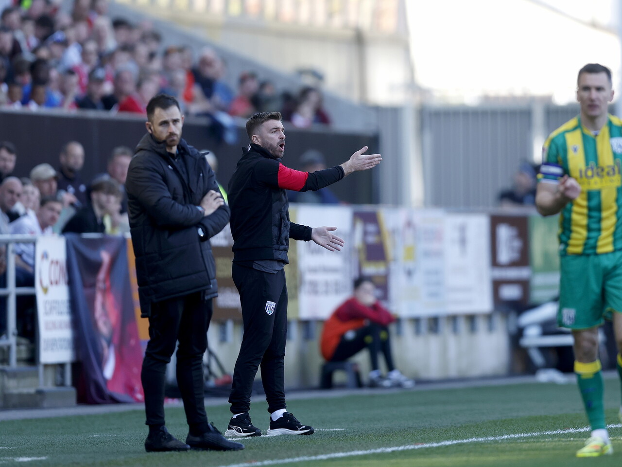 James Morrison on the touchline at Bristol City 