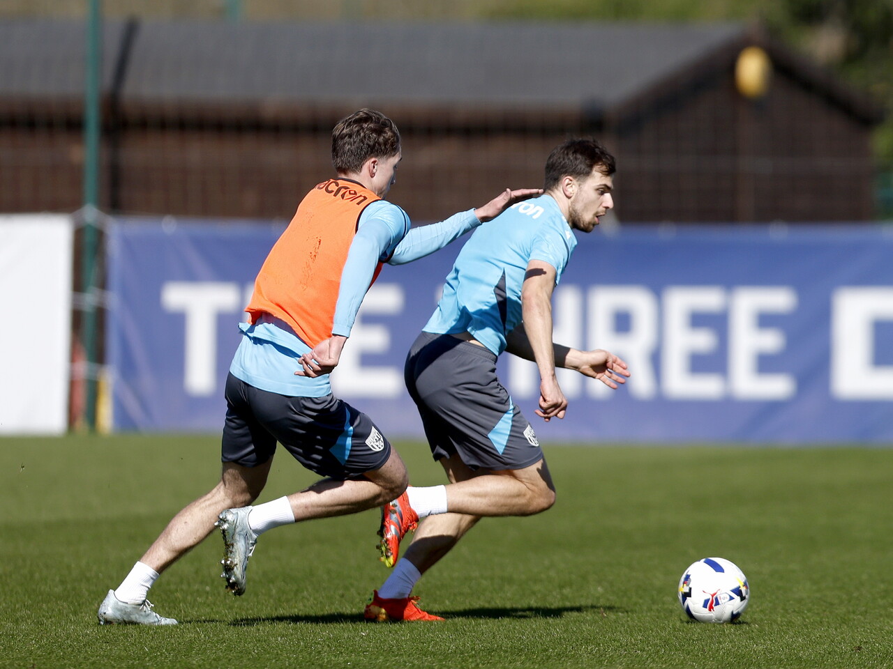 Jayson Molumby on the ball during a training session