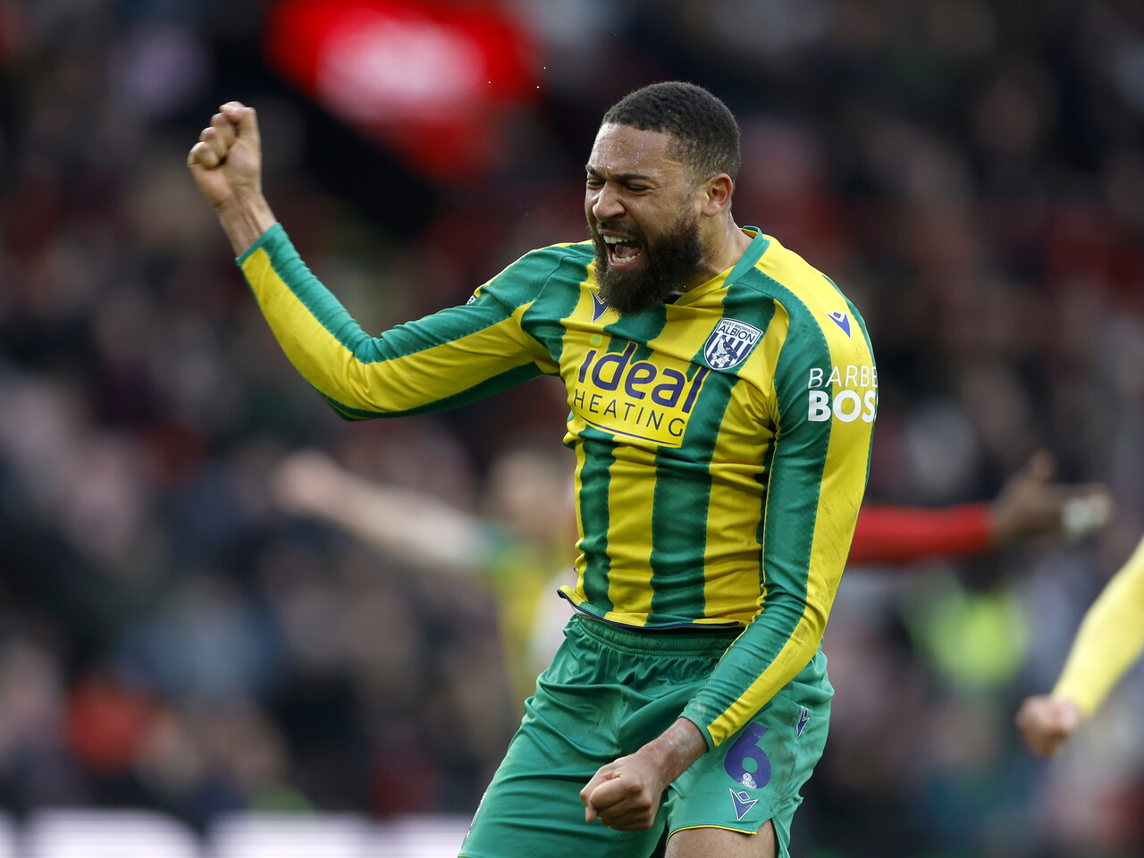 George Campbell celebrates scoring against Sheffield United 