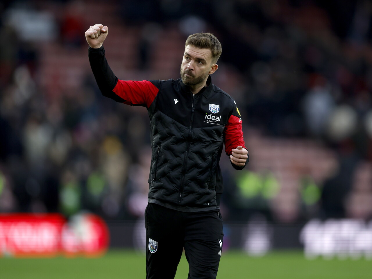 James Morrison applauding WBA fans after the Sheffield United game