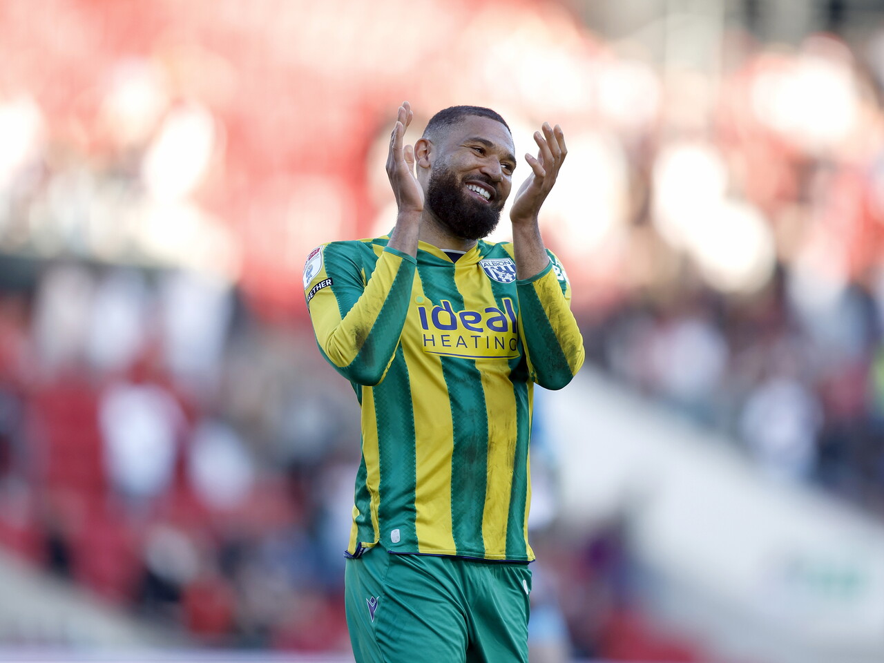 George Campbell celebrates at full-time