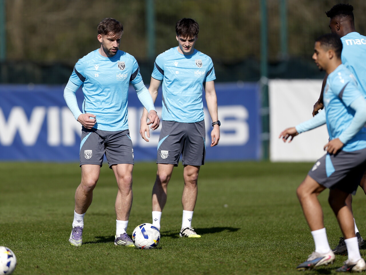 Charlie Taylor on the ball during a training session