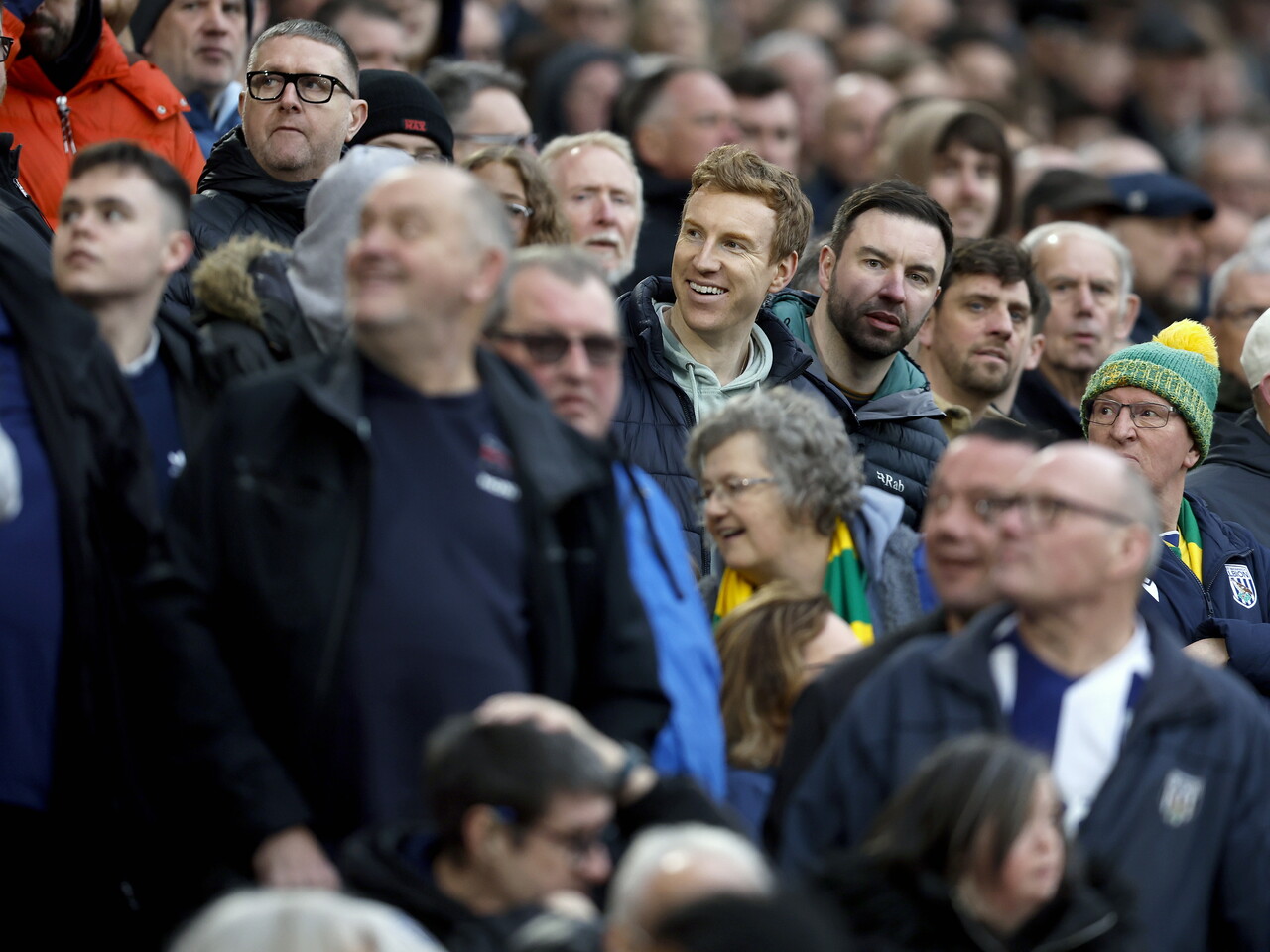 General view of WBA fans in the stand at Sheffield United
