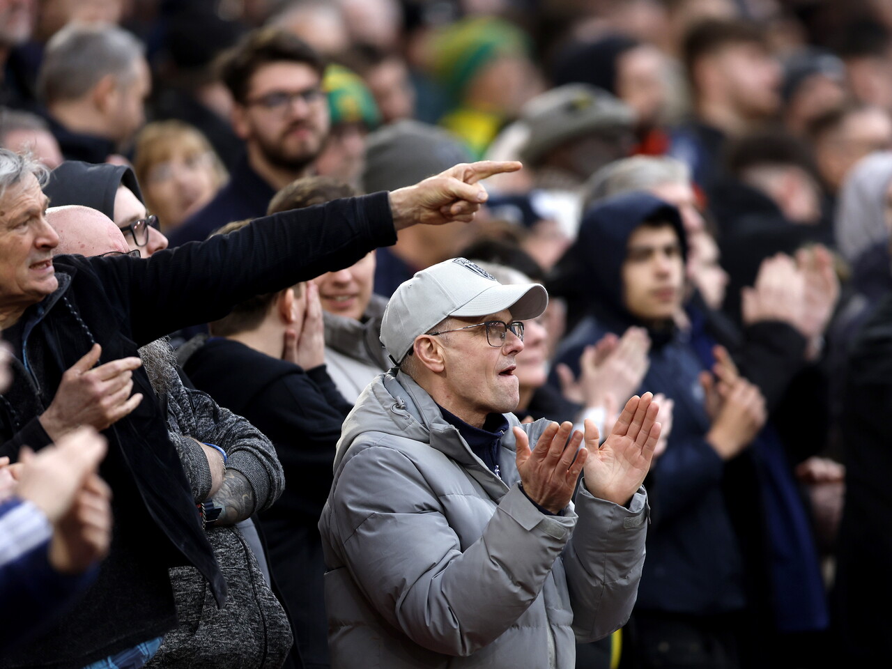 General view of WBA fans in the stand at Sheffield United