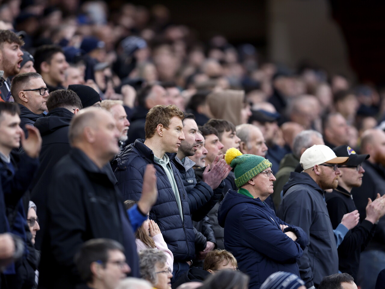 General view of WBA fans in the stand at Sheffield United