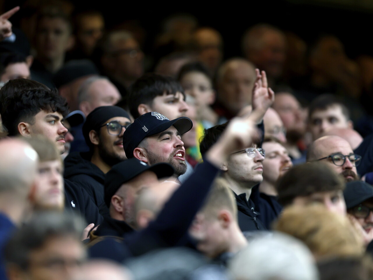 General view of WBA fans in the stand at Sheffield United