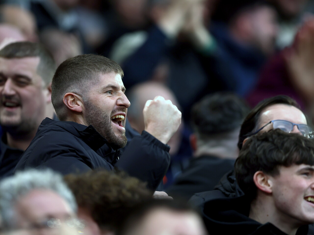 General view of WBA fans in the stand at Sheffield United