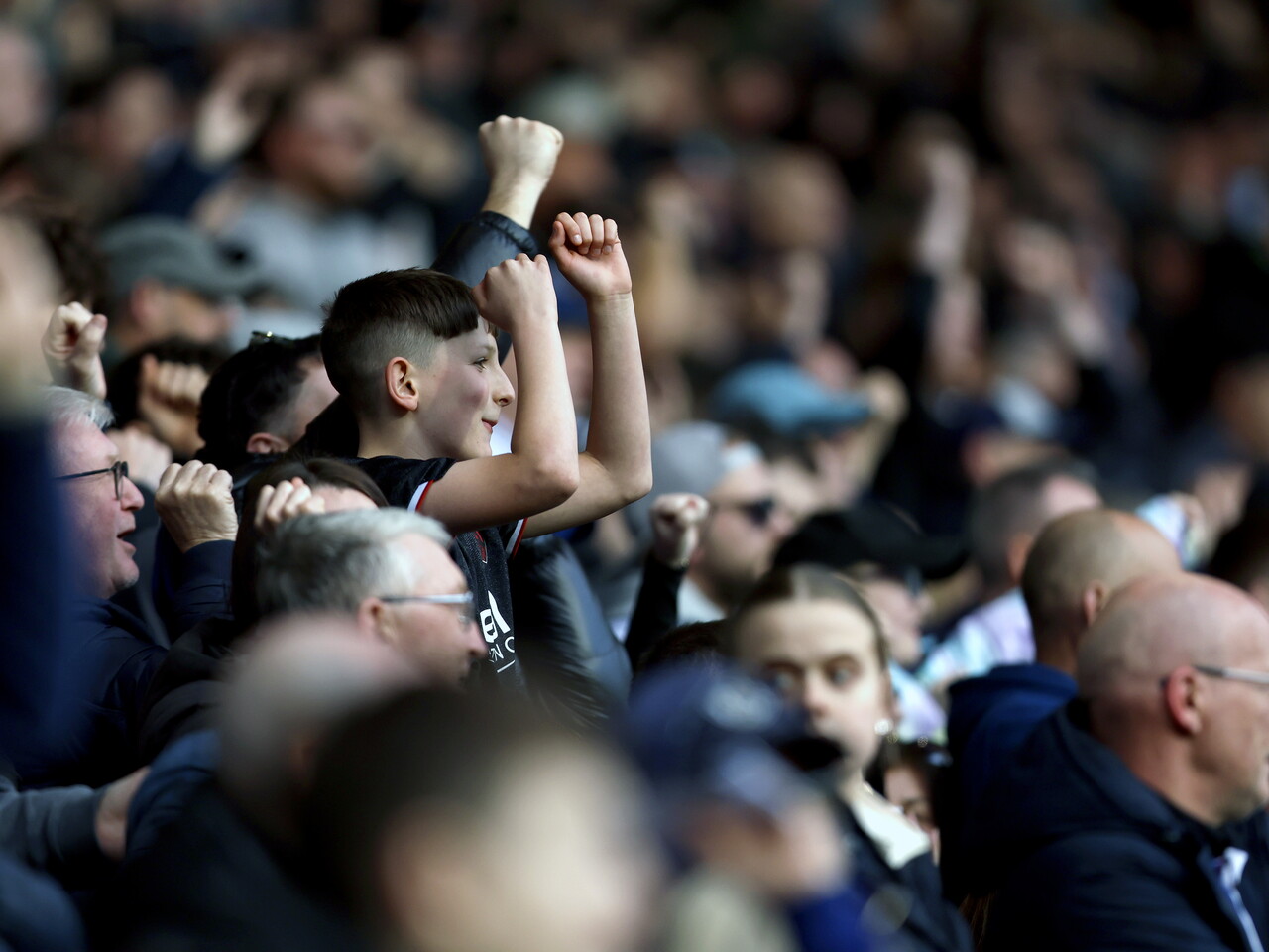 A general view of WBA fans at the Hull game