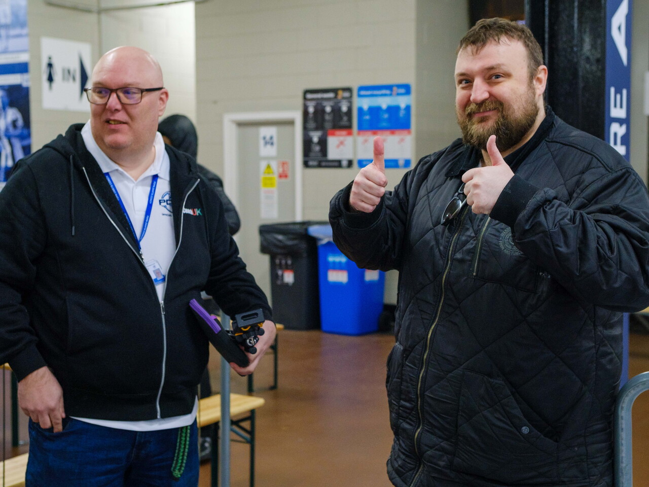 Darts Coach Uk team giving the thumbs at the end of the event.