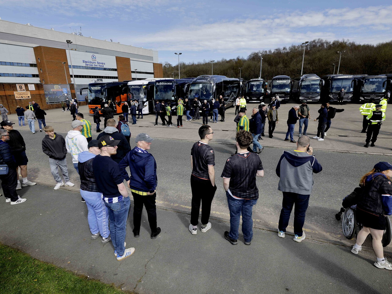 Albion fans at Blackburn