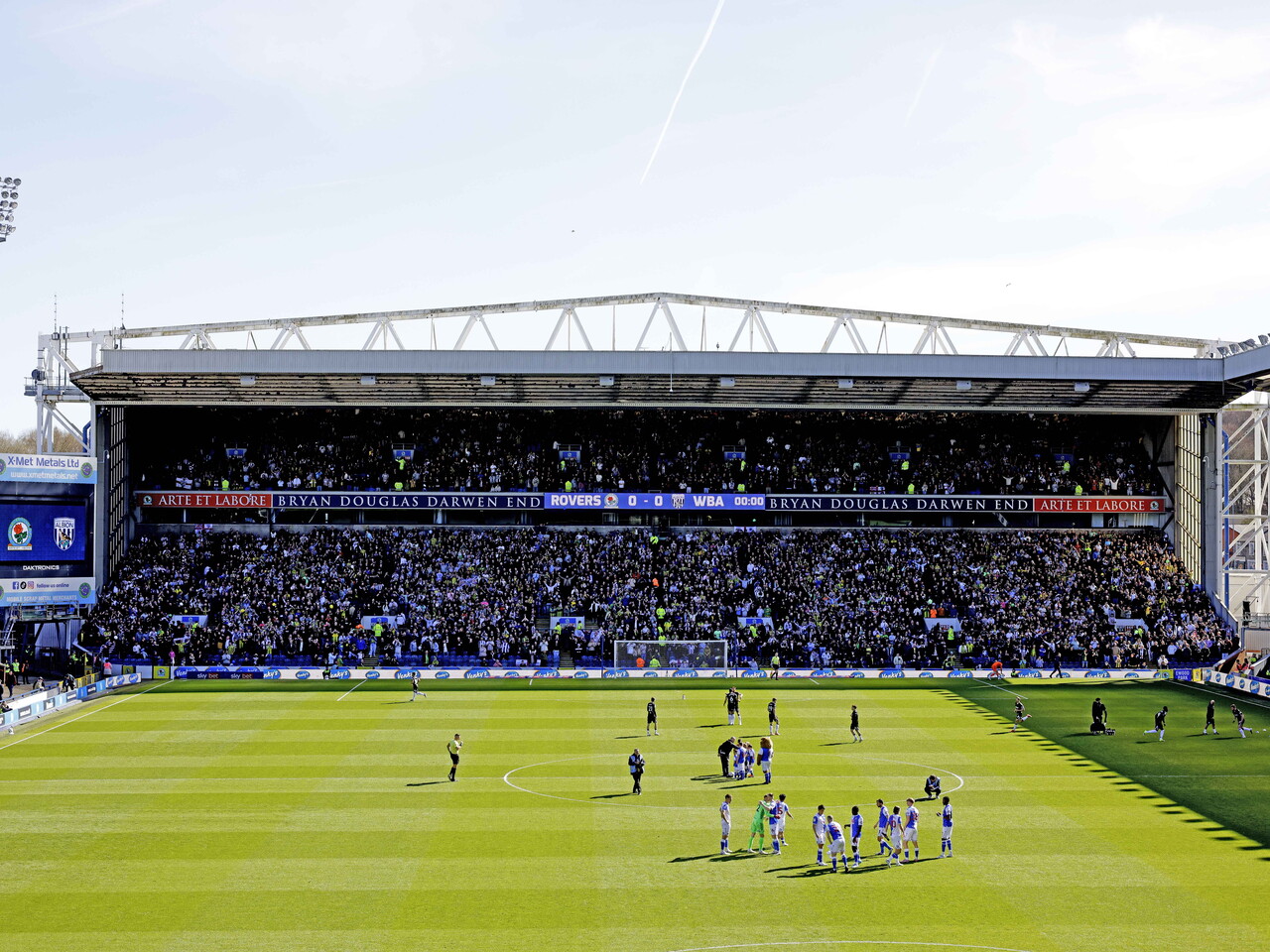 The full away end at Ewood Park