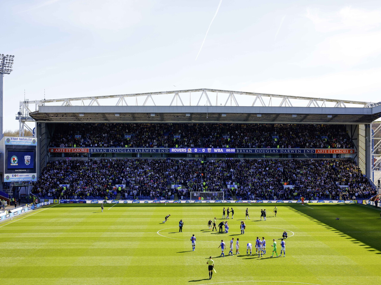 The full away end at Ewood Park