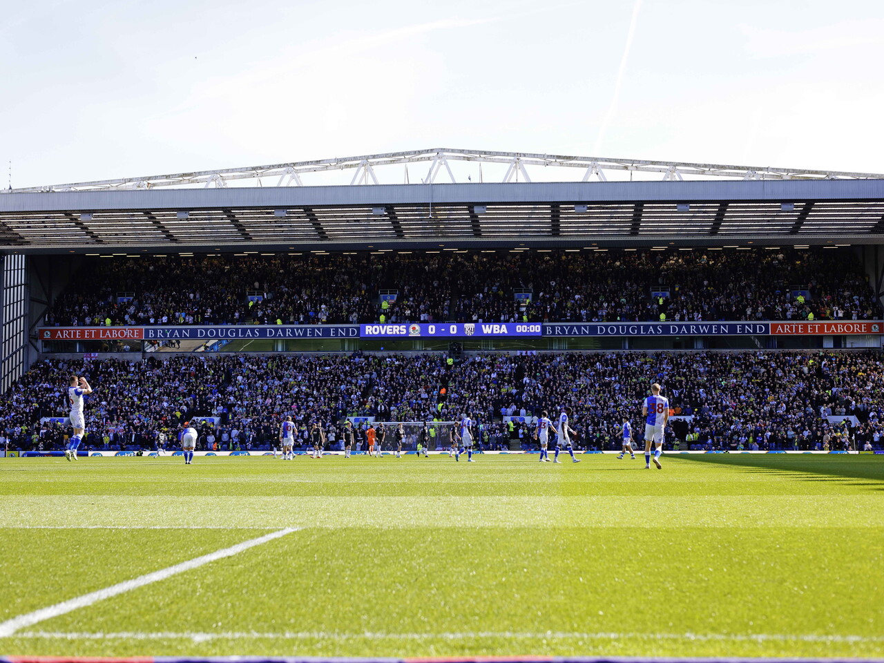 The full away end at Ewood Park