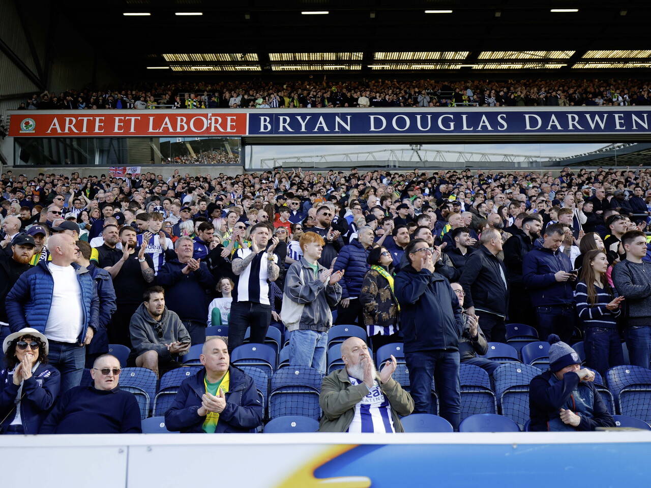Albion fans at Blackburn
