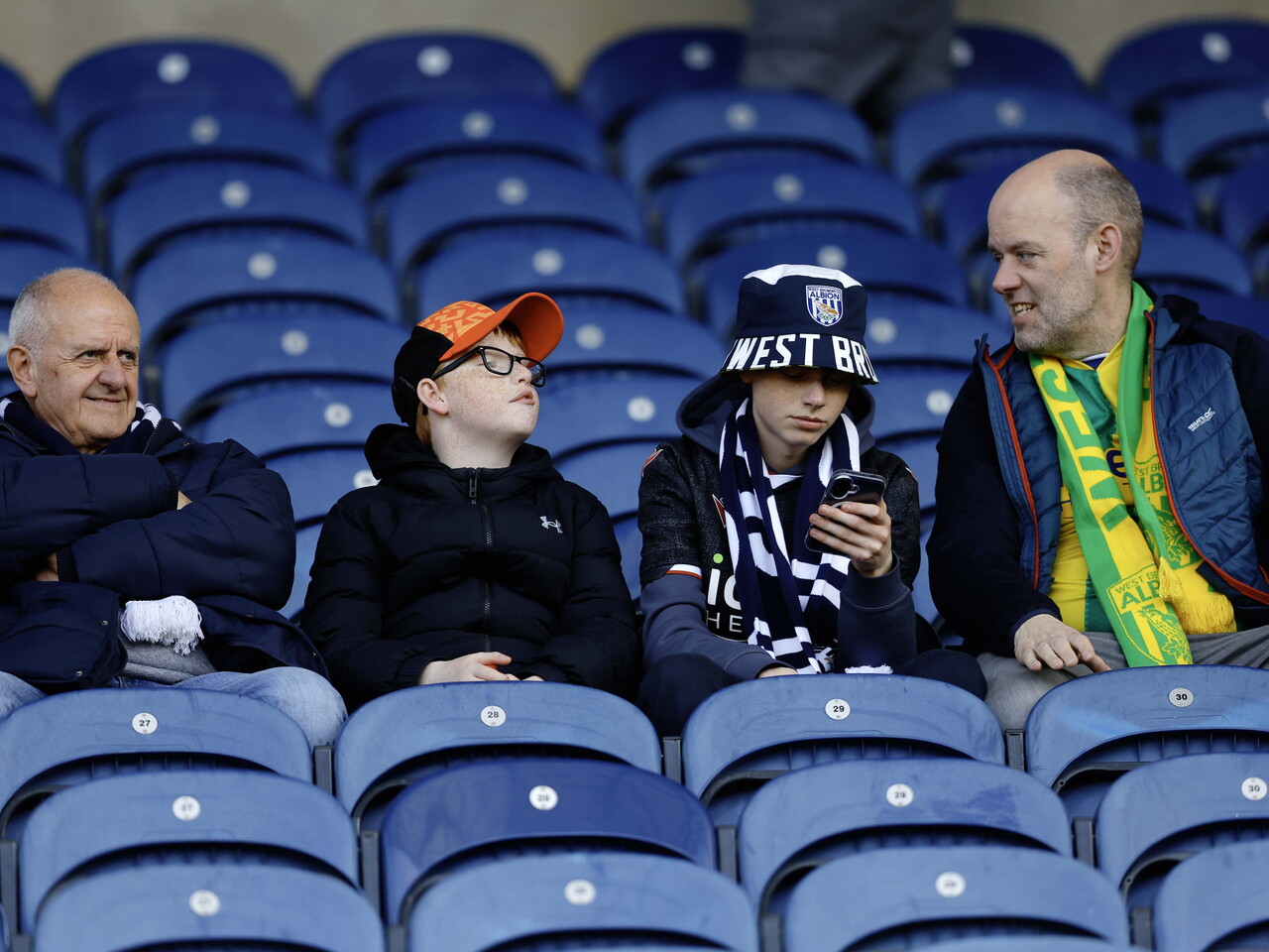Albion fans at Blackburn