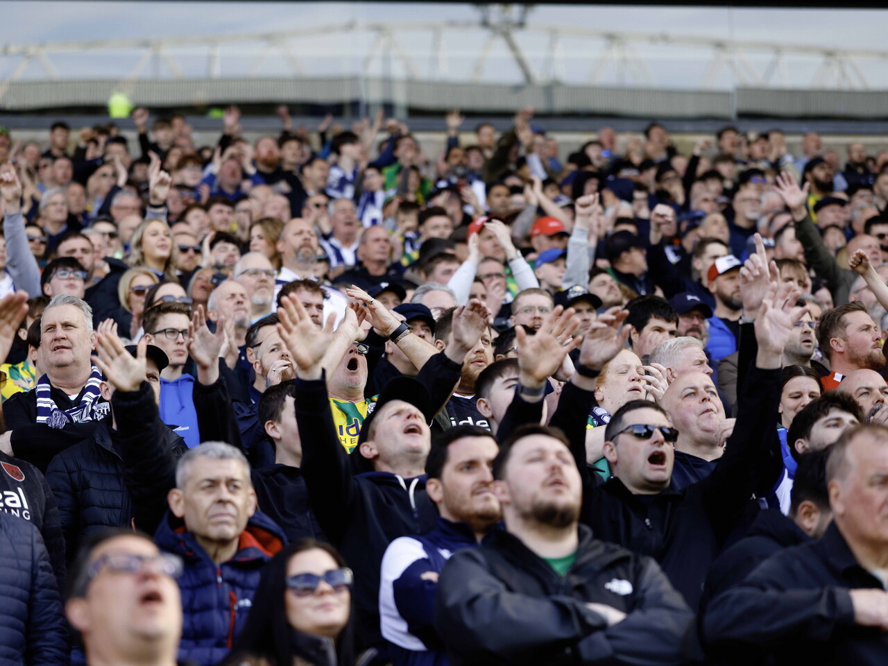 Albion fans at Blackburn