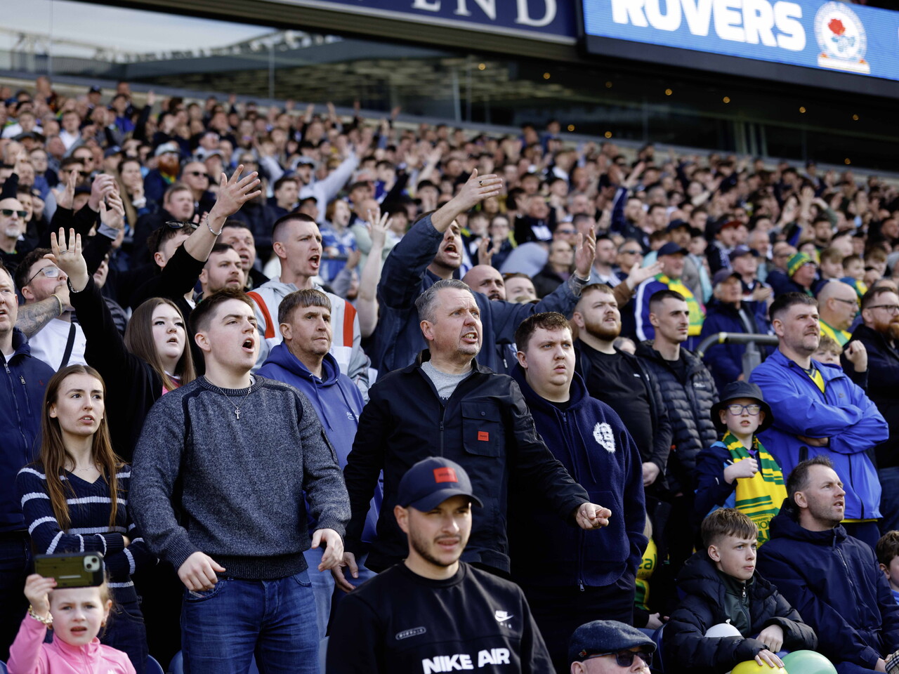 Albion fans at Blackburn