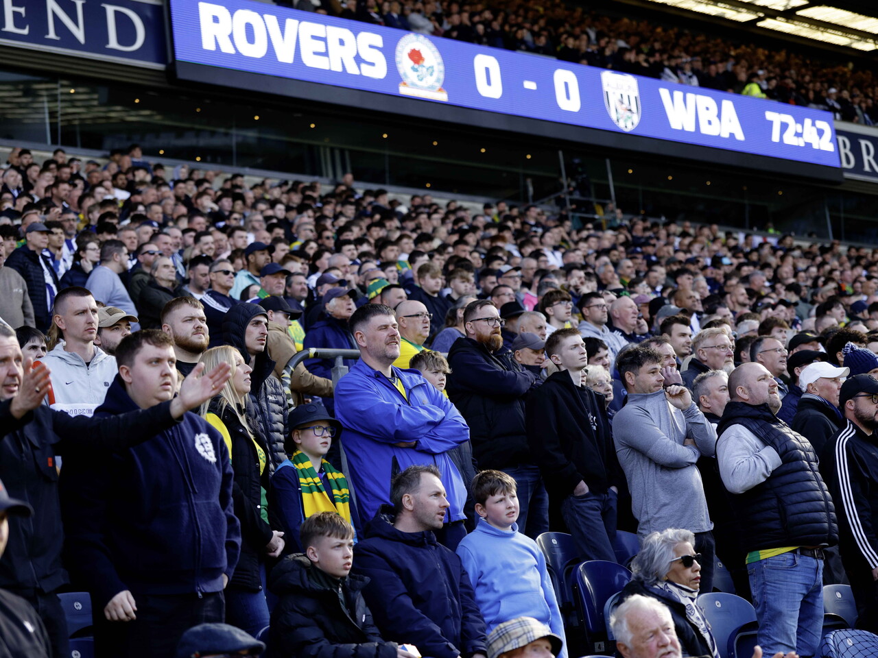 Albion fans at Blackburn