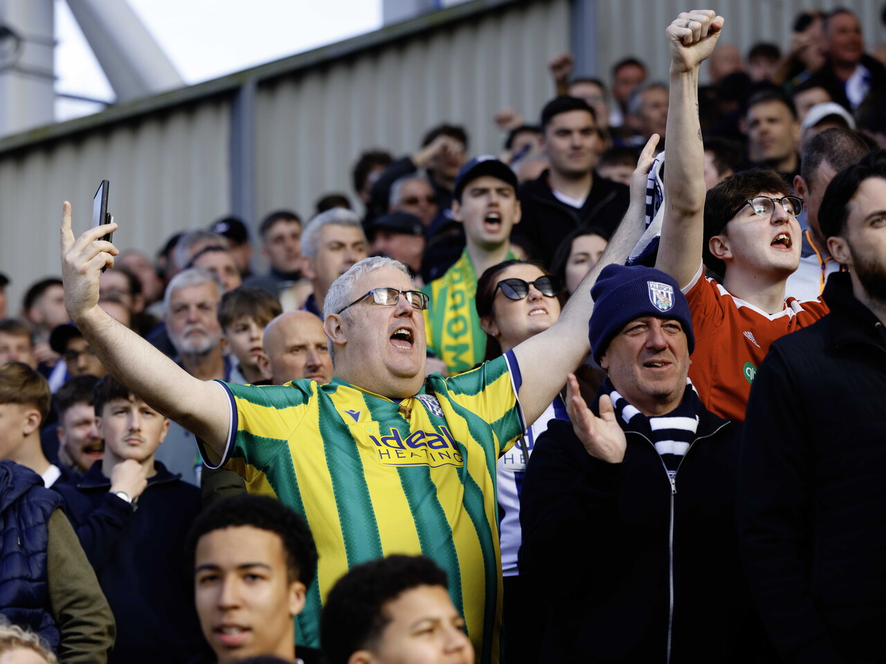 Albion fans at Blackburn