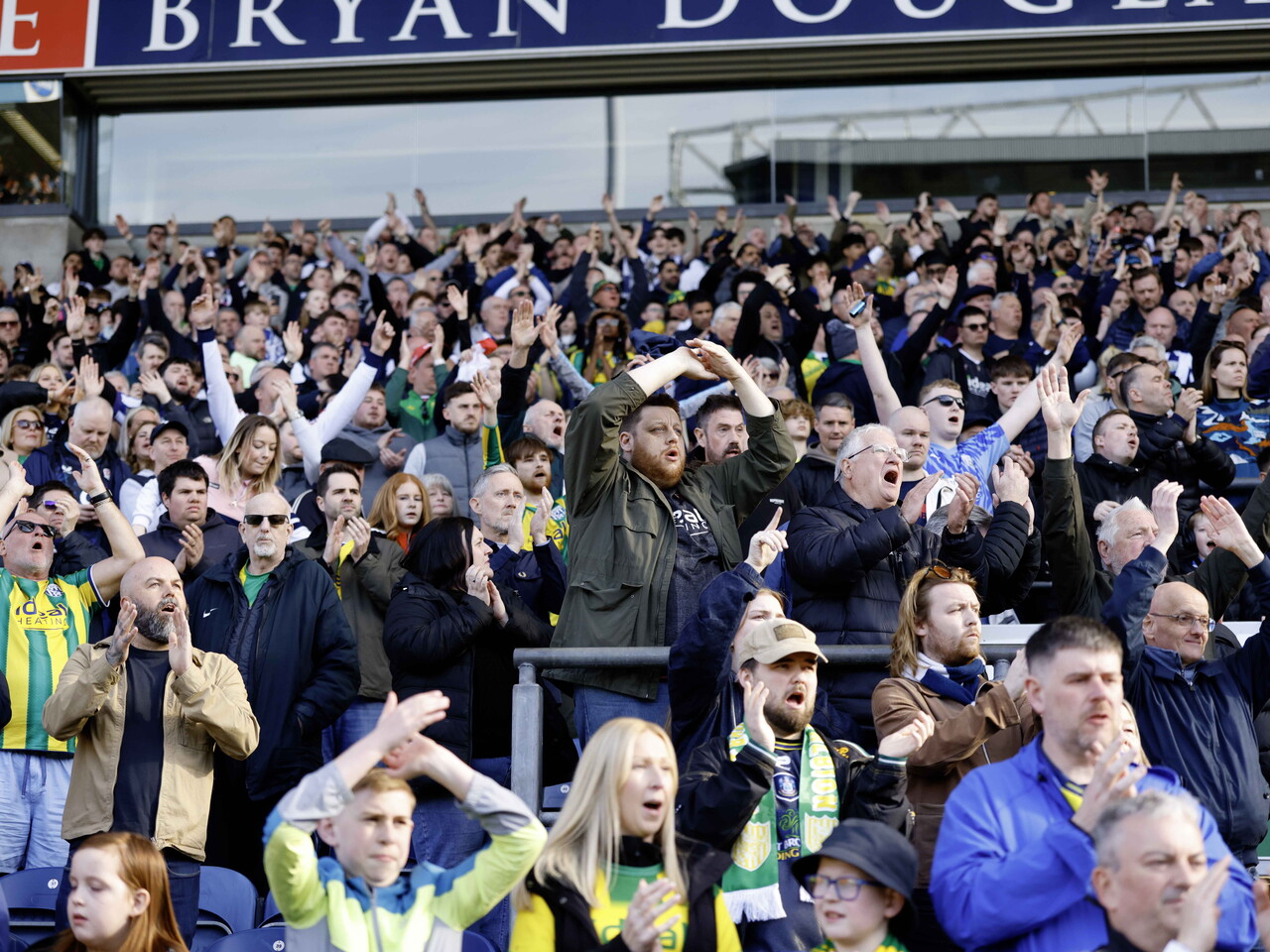 Albion fans at Blackburn