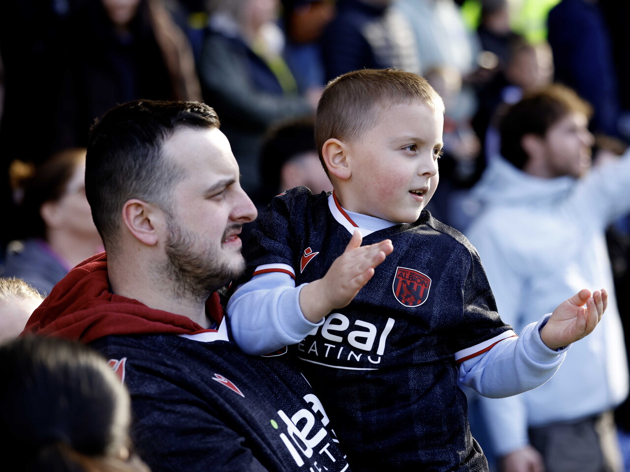 Albion fans at Blackburn