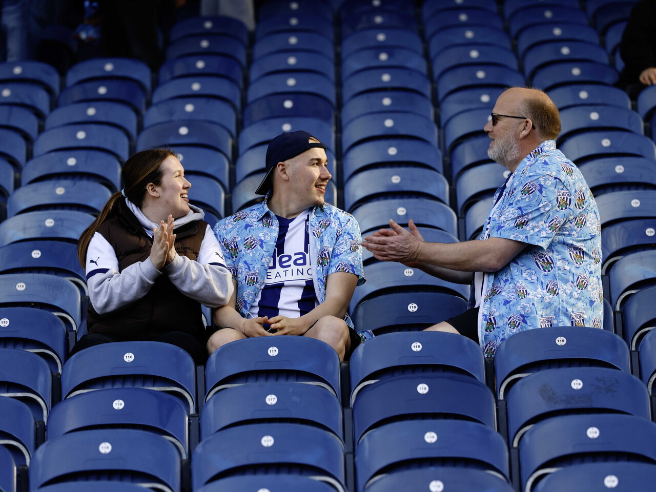 Albion fans at Blackburn