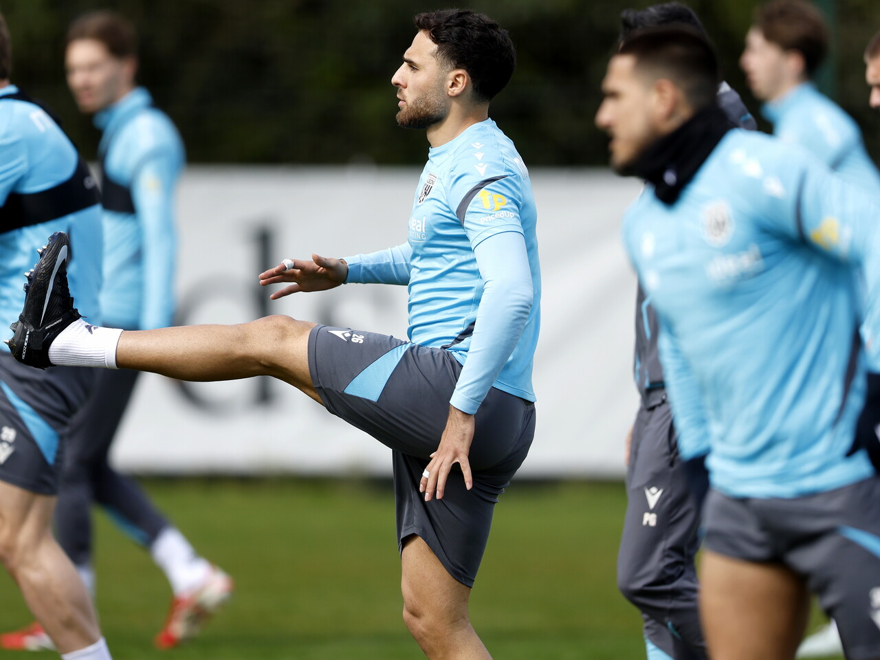 Tammer Bany warming up before a training session