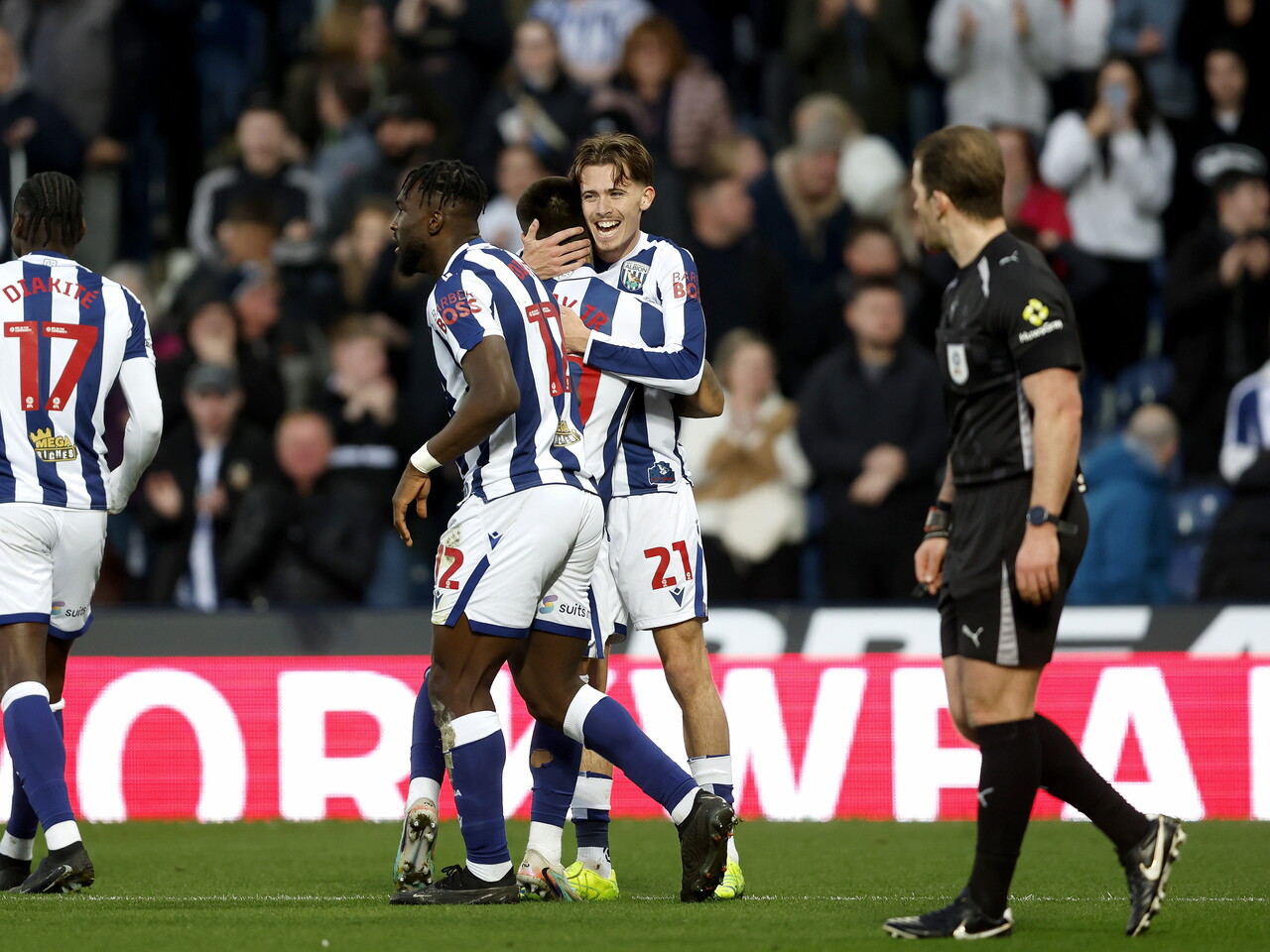Isaac Price celebrates his goal against Watford