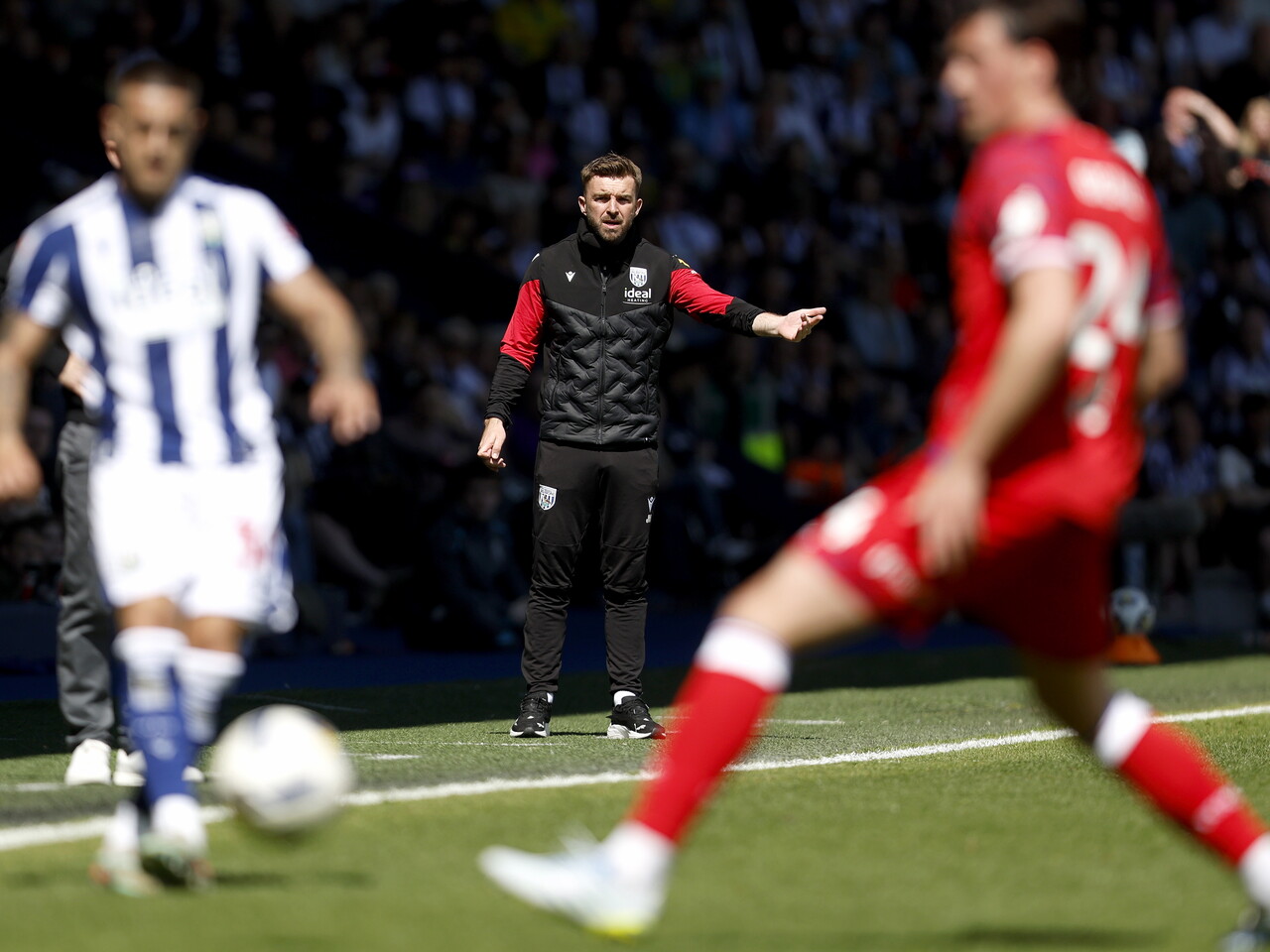 James Morrison on the side of the pitch during the game against Ipswich 