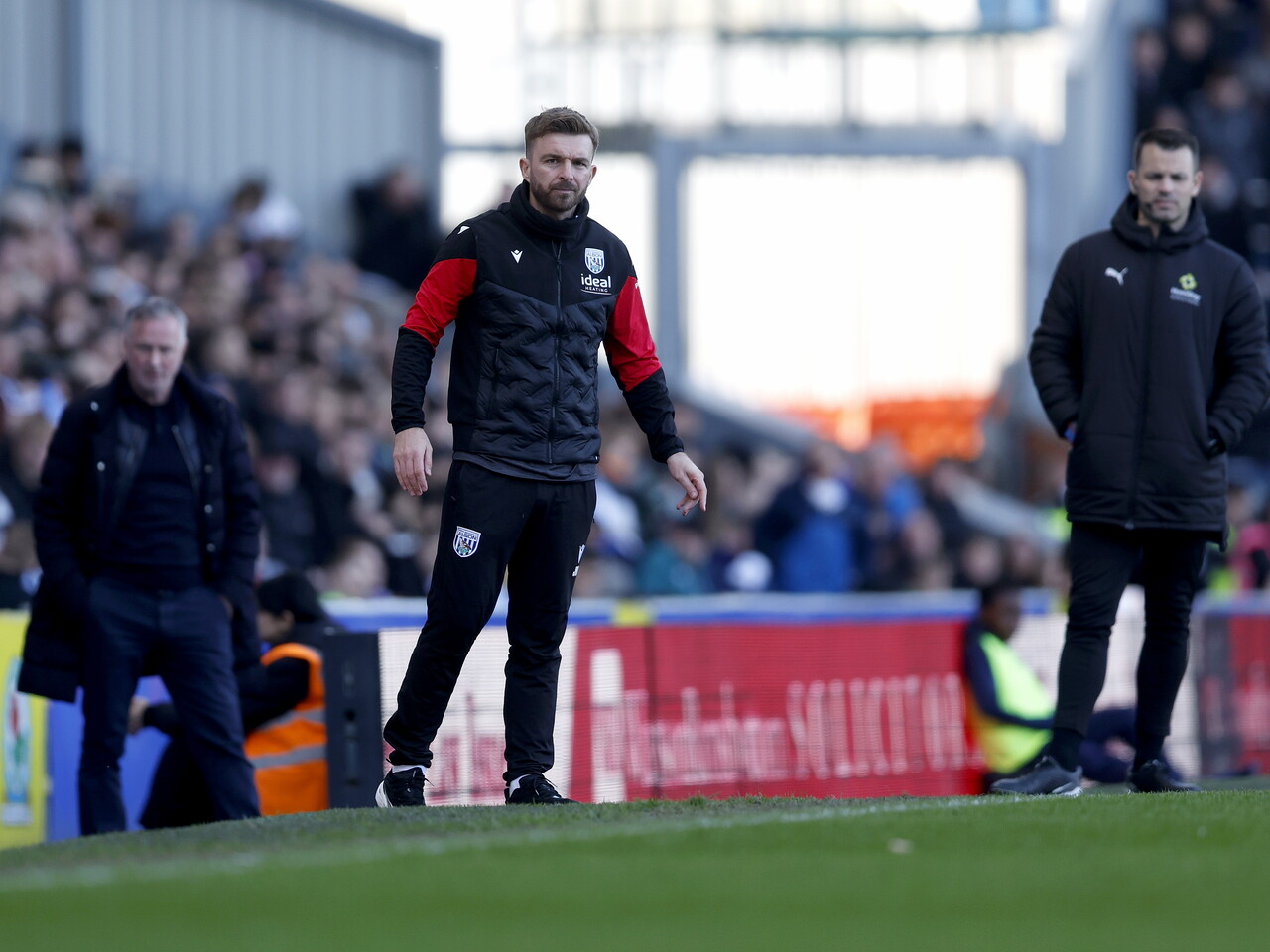 James Morrison on the sidelines at Blackburn