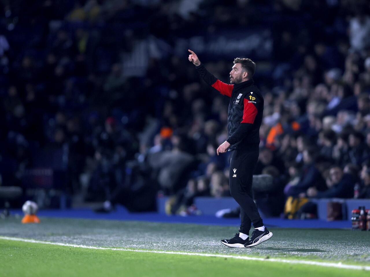 James Morrison on the side of the pitch against Millwall