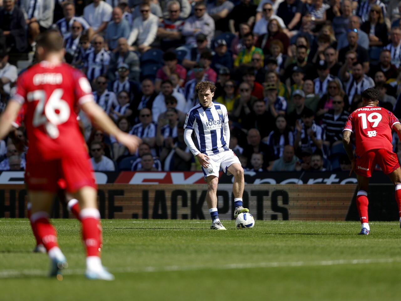 Callum Styles on the ball against Ipswich 