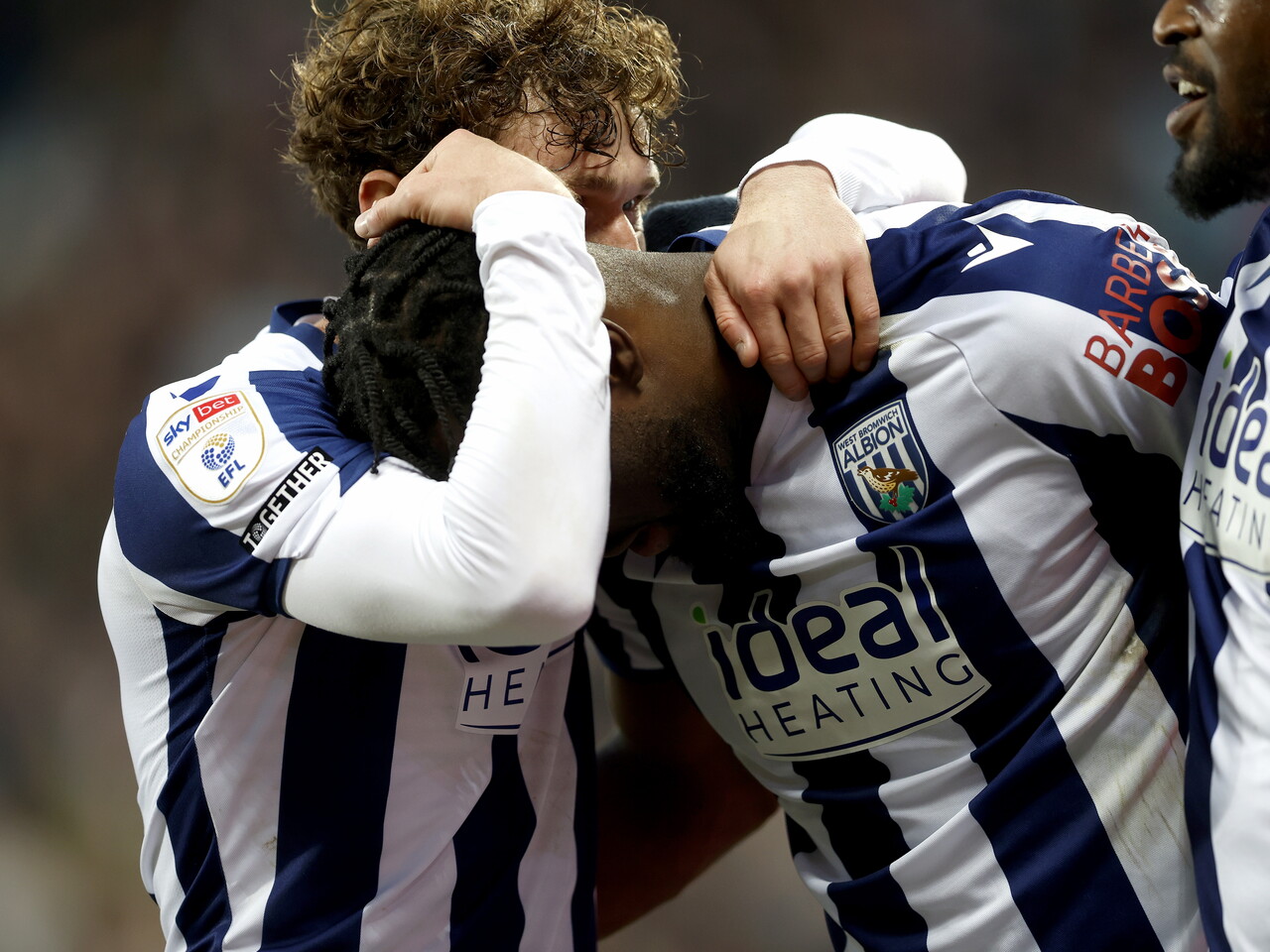 Daryl Dike celebrates his goal against Watford