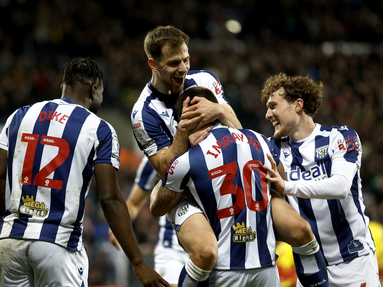 Danny Imray celebrates his goal against Watford